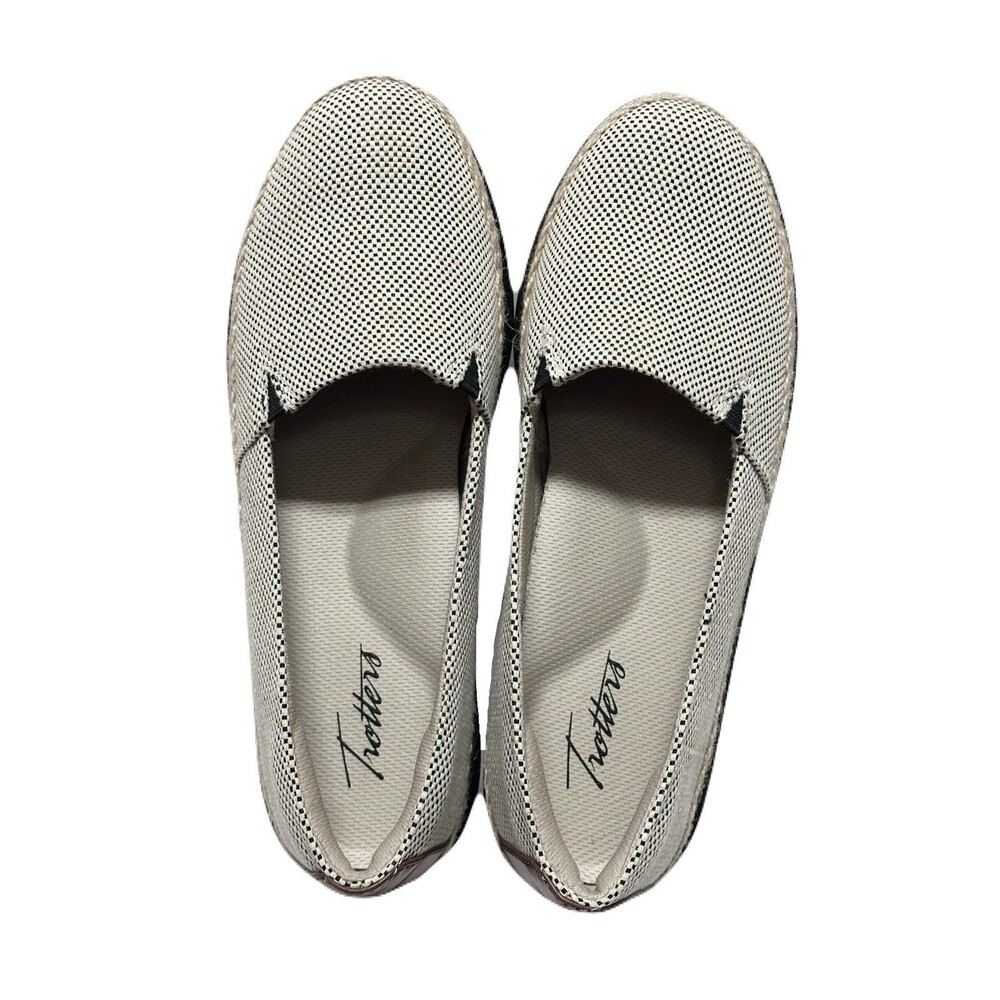 NEW Trotters Womens Size 7.5 WIDE Checkerboard Accent Espadrille Slip On Shoes - Picture 5 of 9